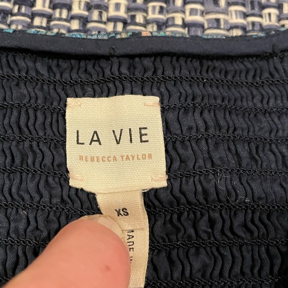 La Vie Rebecca Taylor Smocked Top XS - Picture 4 of 6